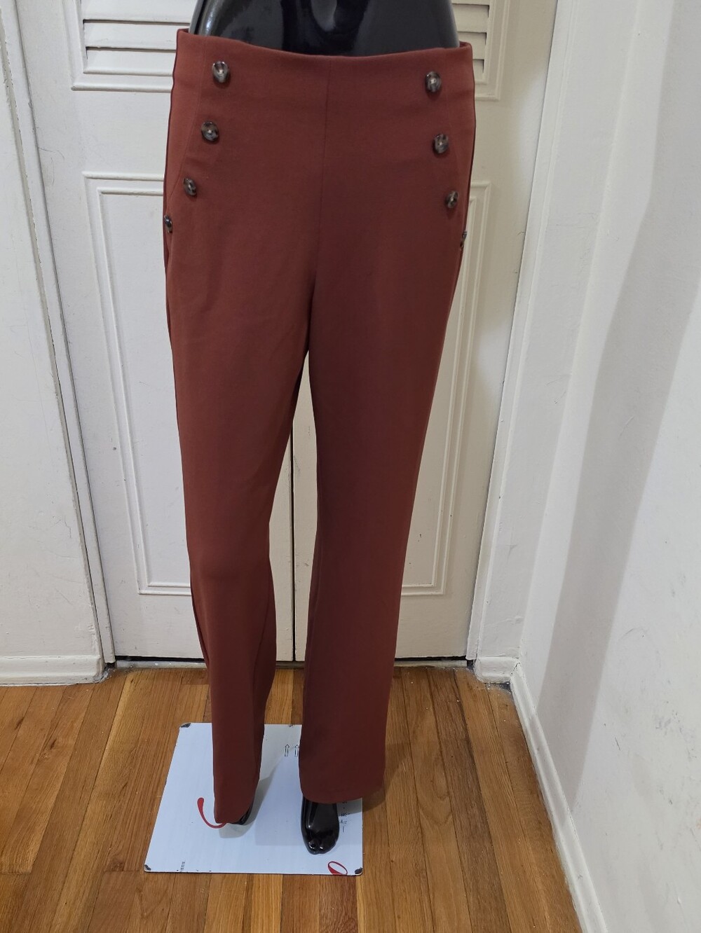 Womens's Rust Super High Rise Wide Leg Pants